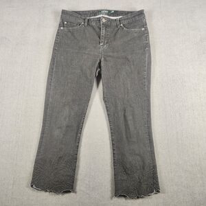 Lauren Ralph Lauren Jeans Womens Size 10P Embroidered Scalloped Hem Cropped Boho